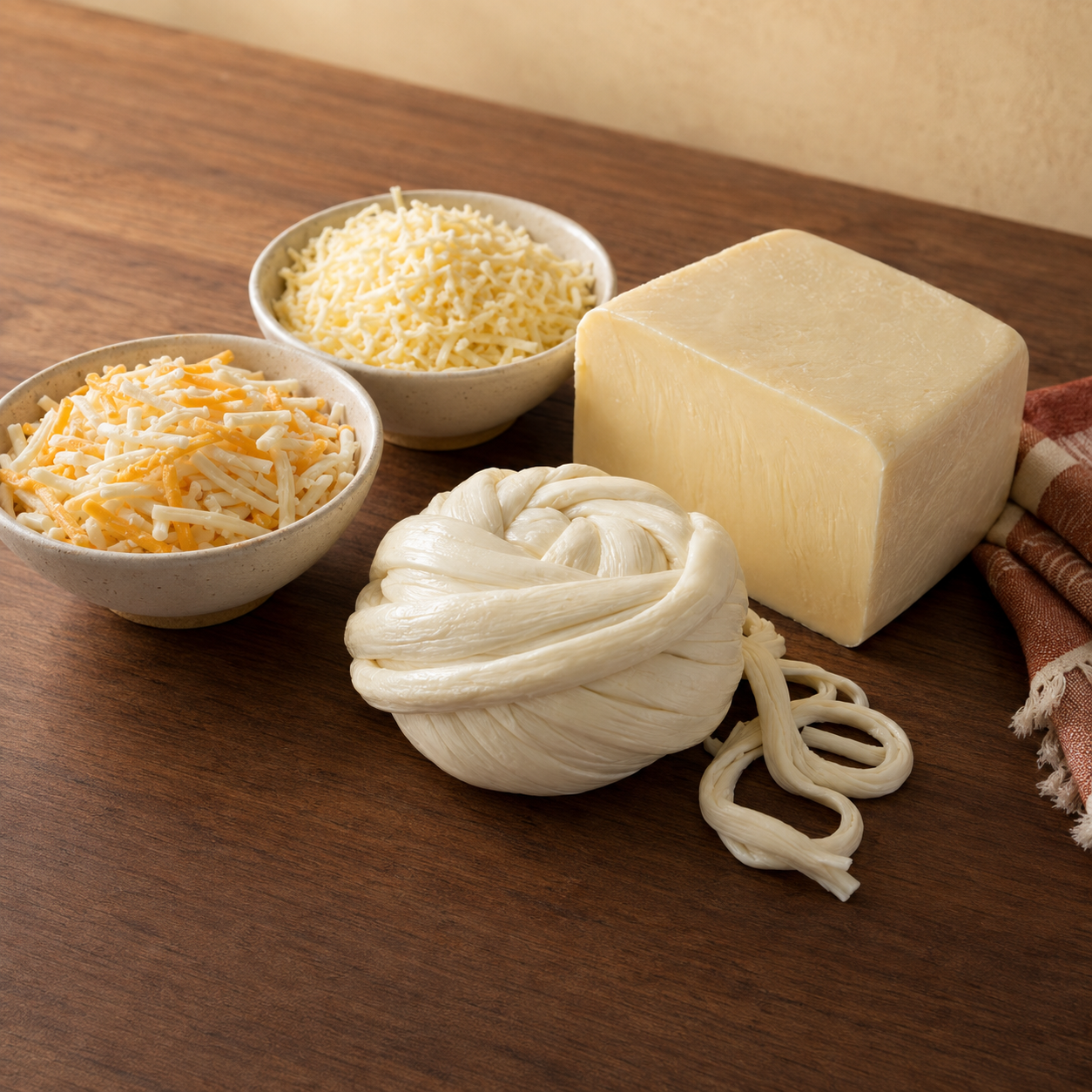Queso Oaxaca, quesos rallados y queso en bloque de Quesos La Carreta